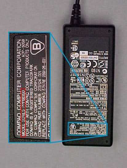 AC adapters used with certain Compaq notebook computers - Image 1