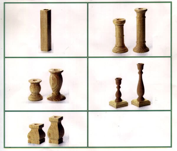 Wooden candle holders - Image 1