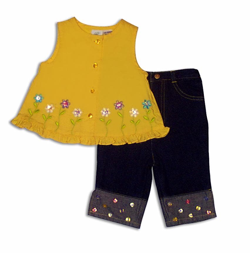 Greendog® girl's capri pant and shirt set - Image 1