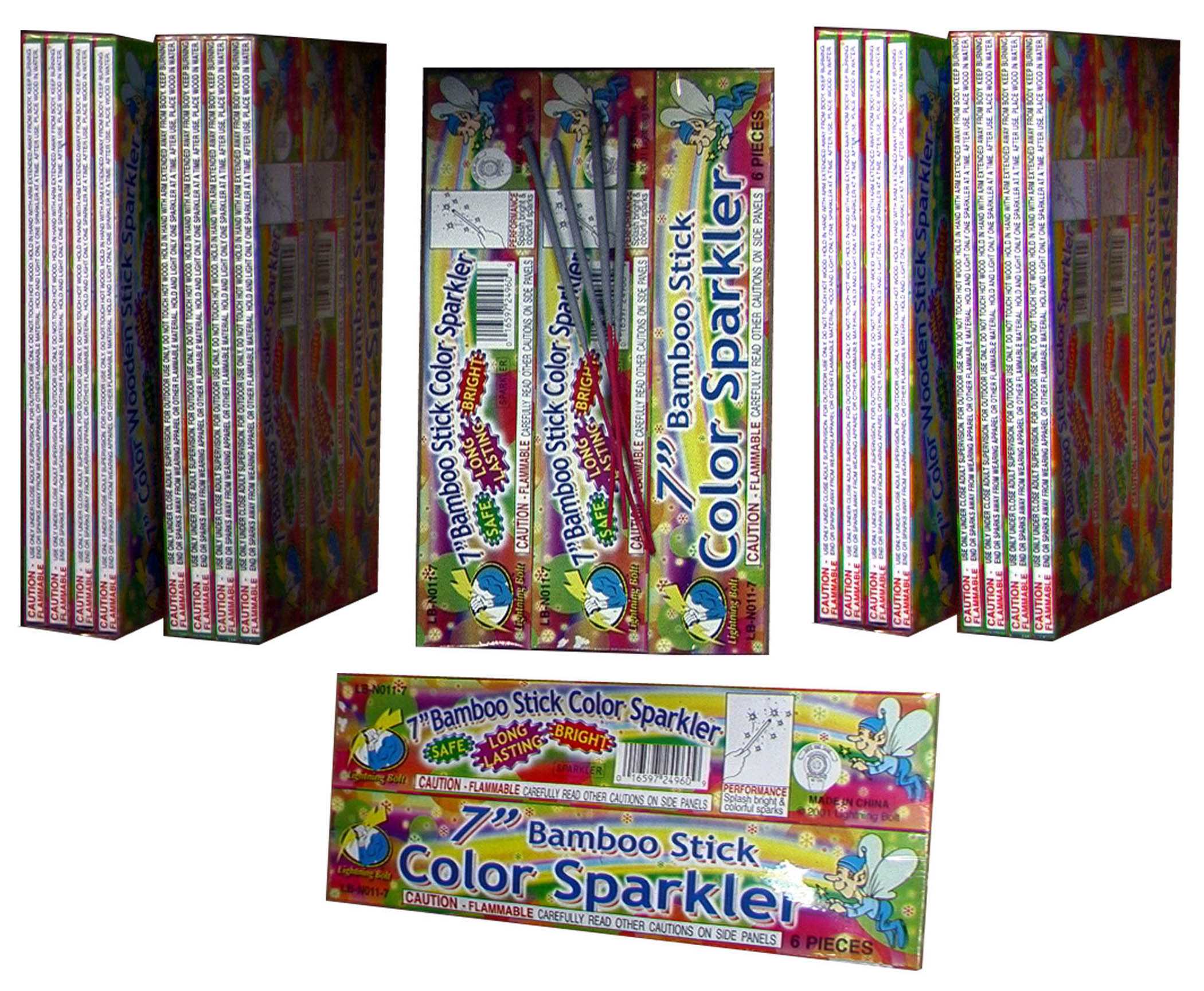 Bamboo Stick Color Sparklers - Image 1