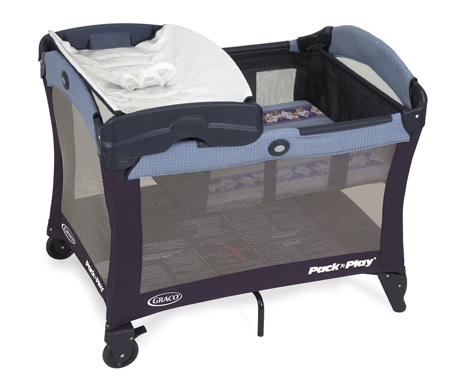 "Pack 'n Play" portable play yards with raised changing tables - Image 1