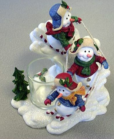 Snow Play Candleholder - Image 1