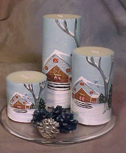 Home Trends Ice Holiday Collection Candle gift set: Snow House Candle gift set, Snowman Candle gift set, and Snowflake Candle gift set - Image 2