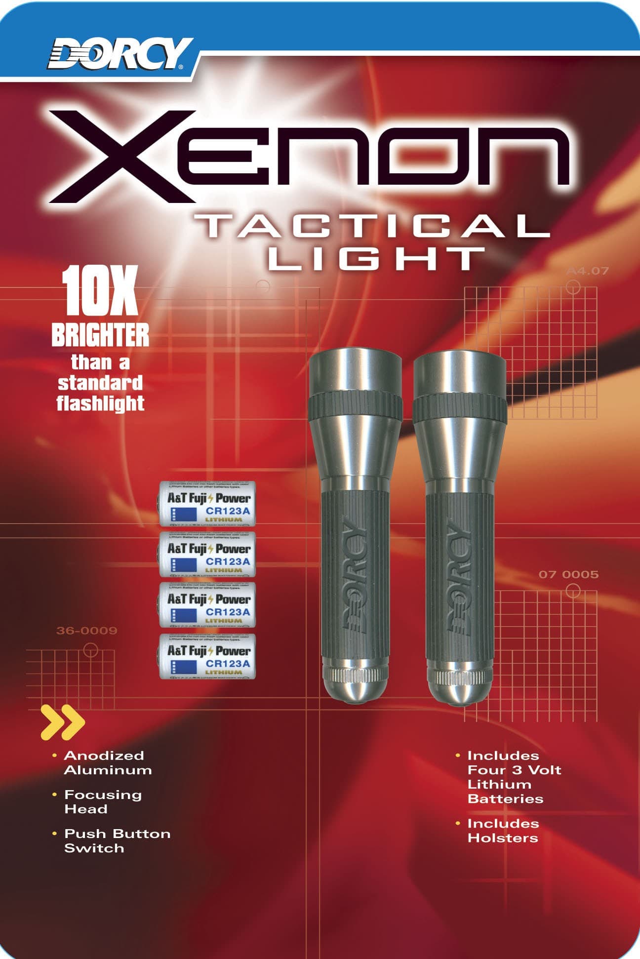 Fuji Power and A&T Fuji Power CR123A 3-volt lithium batteries originally provided with the Dorcy Spyder Tactical Xenon Light (Product 41-4200), also sold in packages of two flashlights under the name  - Image 2