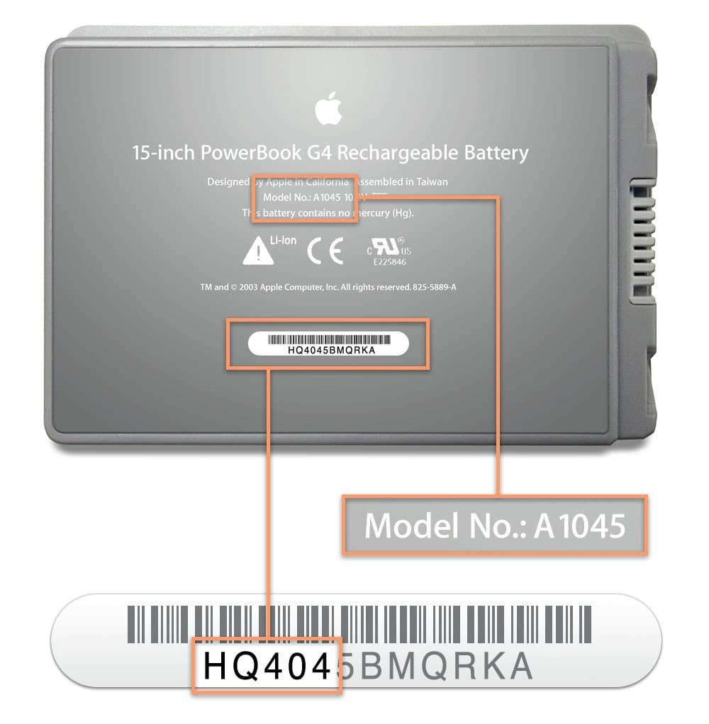 Rechargeable batteries used in 15-inch Apple PowerBook G4 computers - Image 2