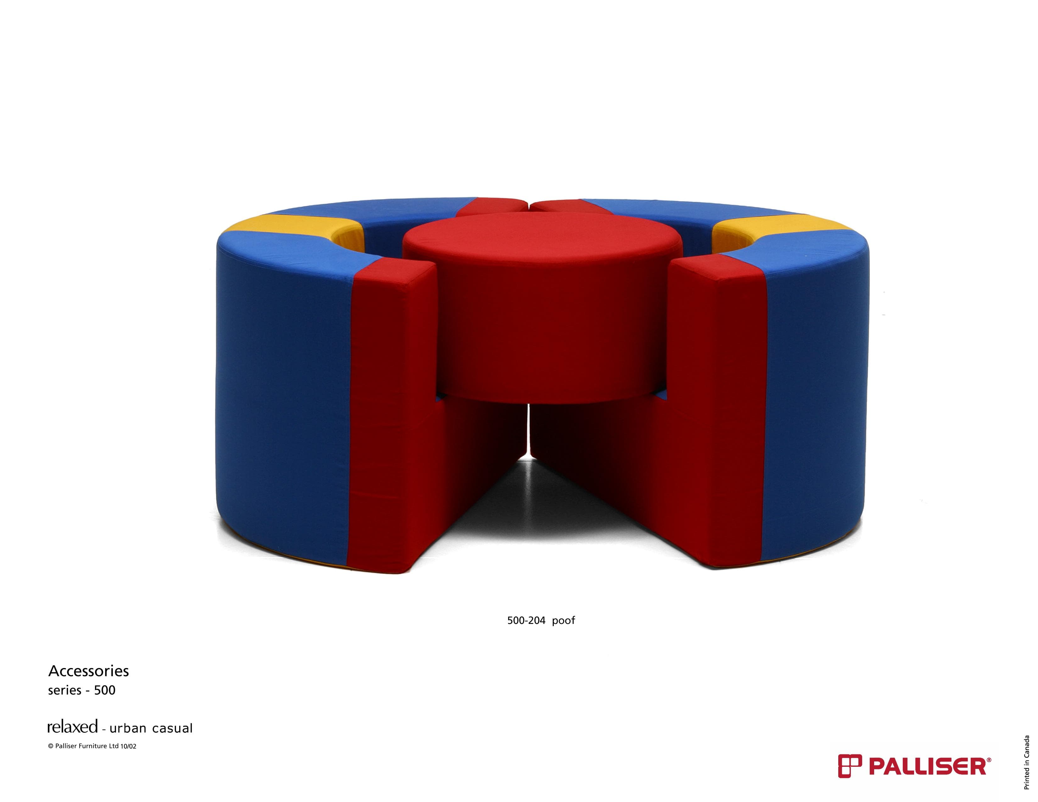 "Poof" Chairs and Table Set - Image 1