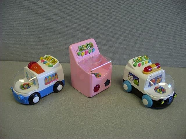 Toy Ice Cream Car, Police Car, and Washing Machine - Image 1