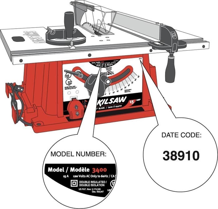 Skil® Table Saw Model 3400 - Image 1
