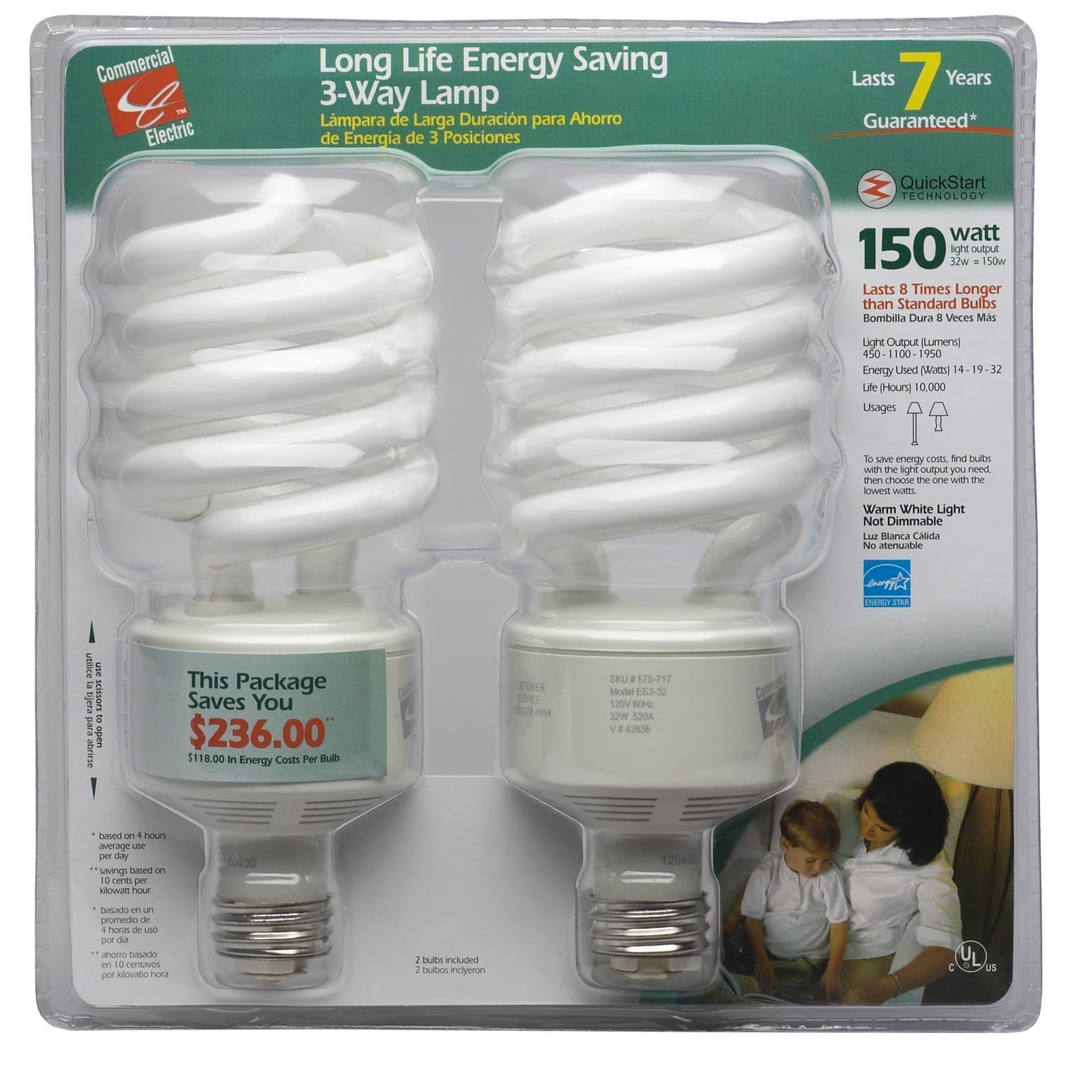 3-way compact fluorescent light bulbs - Image 2