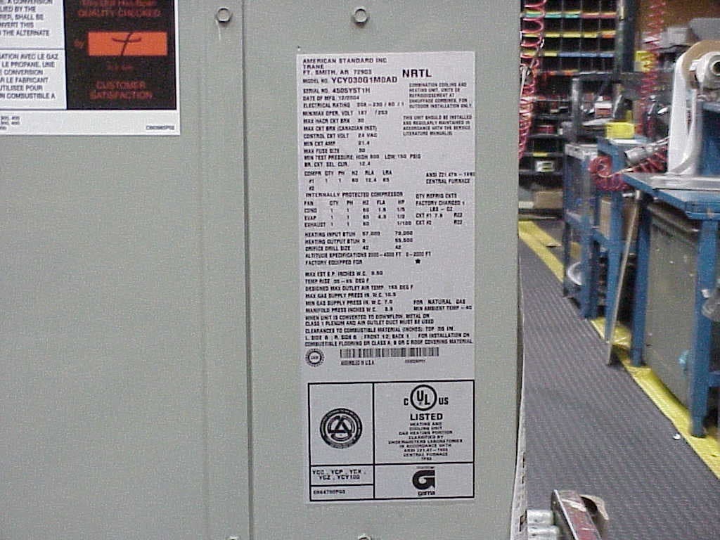 Trane and American Standard Gas-Electric heating/cooling units - Image 3