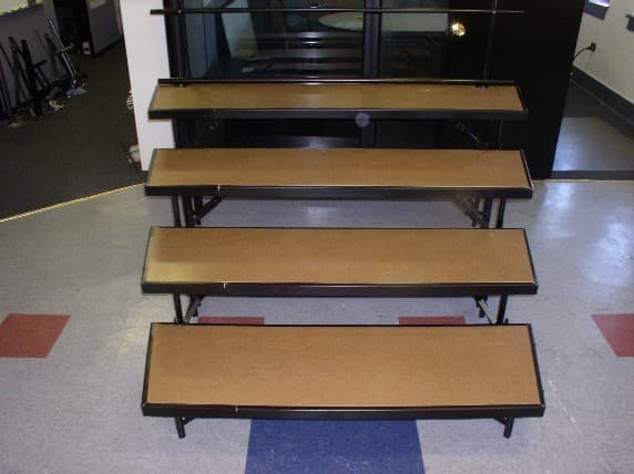 Optional Guard Rails sold on Standing Choral Risers - Image 1