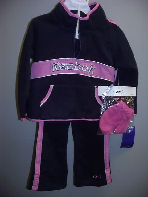 Reebok Children's Fleece Quarter-Zip Pullover/Pant Sets - Image 3