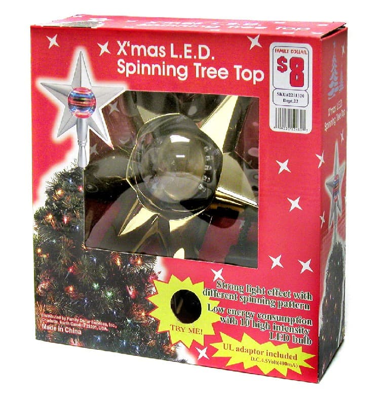 Spinning Star Christmas Tree Topper - Image 2