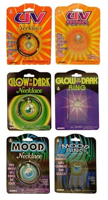 Dollar Tree Mood Necklace and Ring, Glow-in-the Dark Necklace and Ring, and UV Necklace and Ring - Image 1