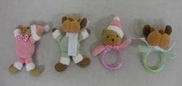 Plush Baby Rattles and Photo Frame Ornaments - Image 1