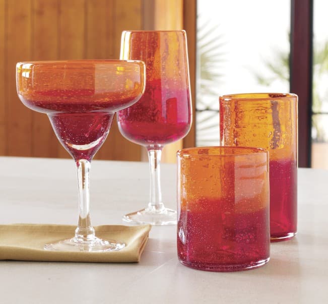 Orange/Red Glassware Pieces - Image 1