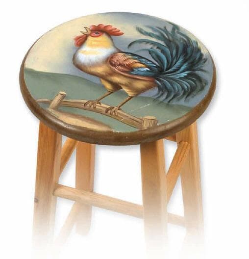 Rooster Kitchen Stools - Image 1