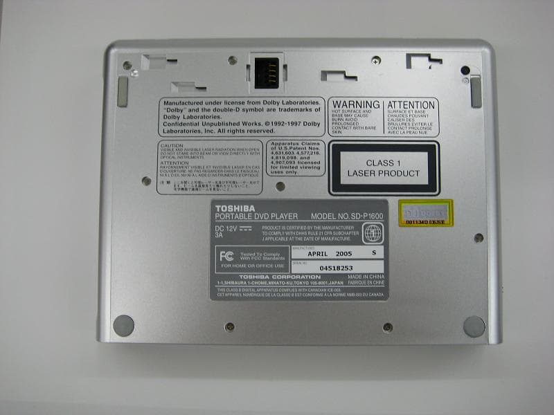 Toshiba AC Adapters Sold with Portable DVD Players - Image 3