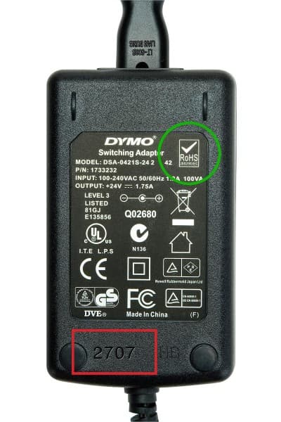 DYMO® LabelWriter® Power Adapters used with printers - Image 2