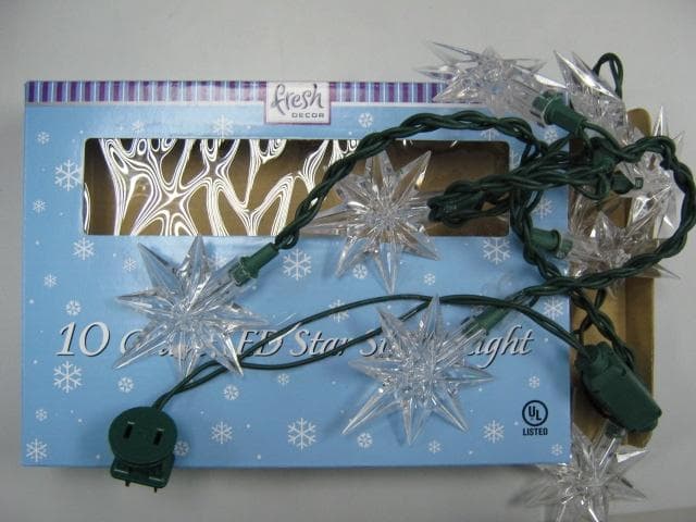 Fresh Décor 10-Count LED Star String Lights - Image 1