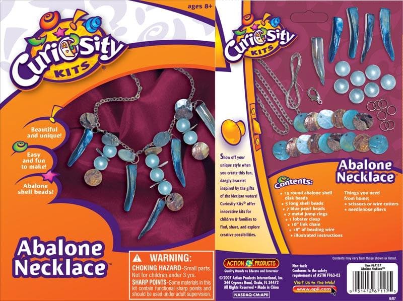 Abalone and Venetian Carnevale Necklace Craft Kits - Image 1