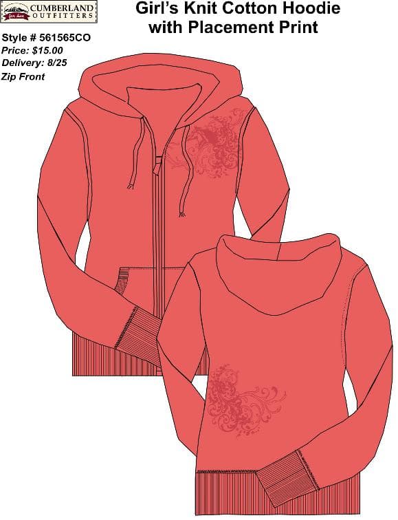 Cumberland Outfitters Girl's Hooded Sweatshirts - Image 1