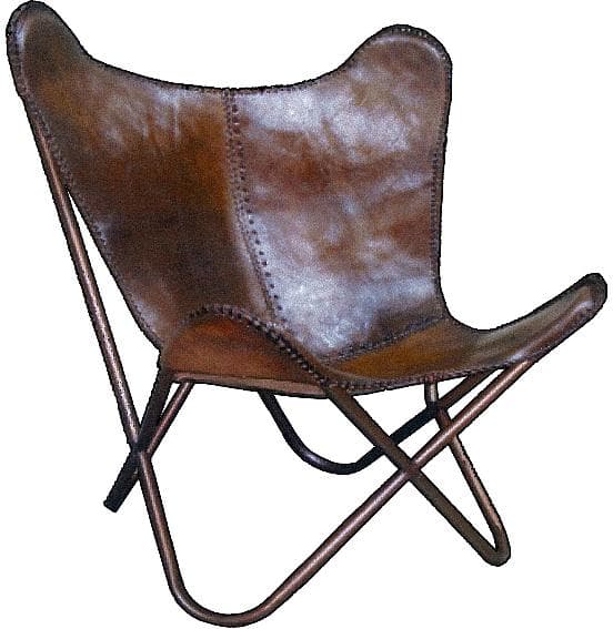 Leather Butterfly Chairs - Image 1