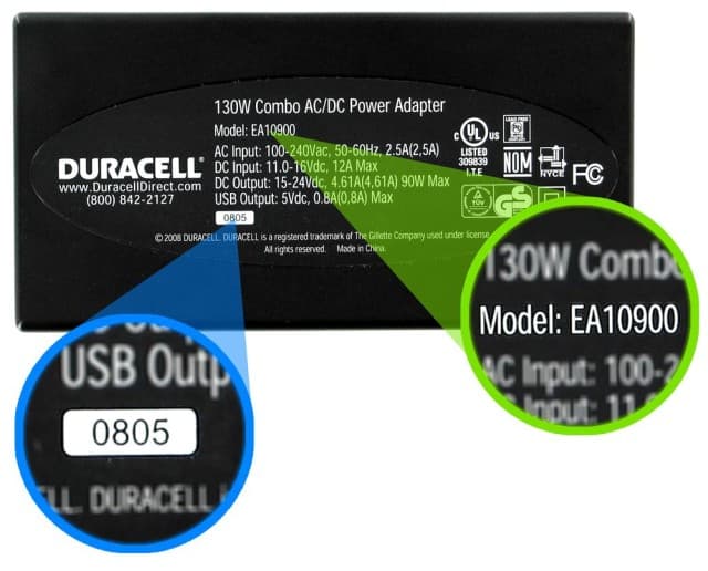 Duracell 130W Combo Power Adapters used with notebook computers - Image 2