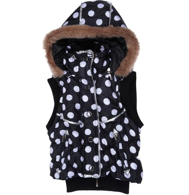 Girls' hooded sleeveless vests - Image 1