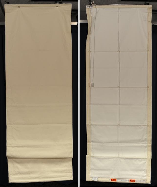 Roman Shades with Black-out Lining - Image 1