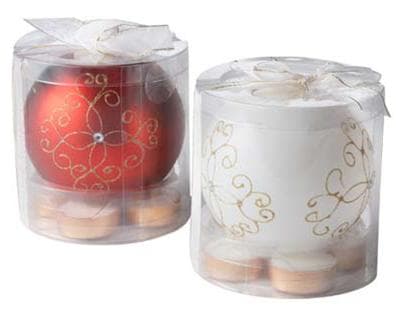 Golden tea lights sold with ornament tea light holders - Image 1