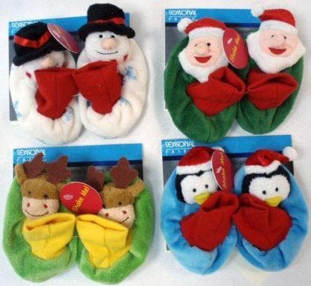 Holiday rattle baby slippers - Image 1