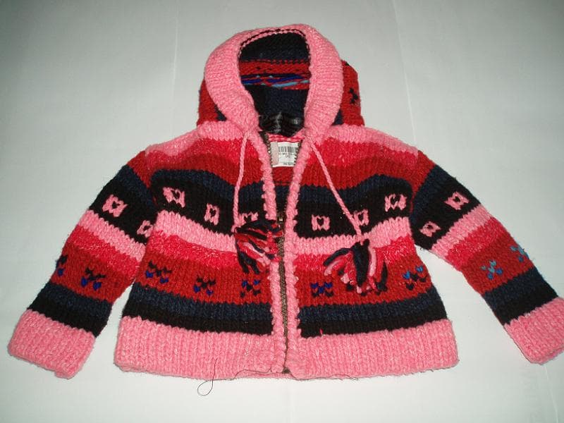 Girl's Hooded Sweater with Drawstring - Image 1