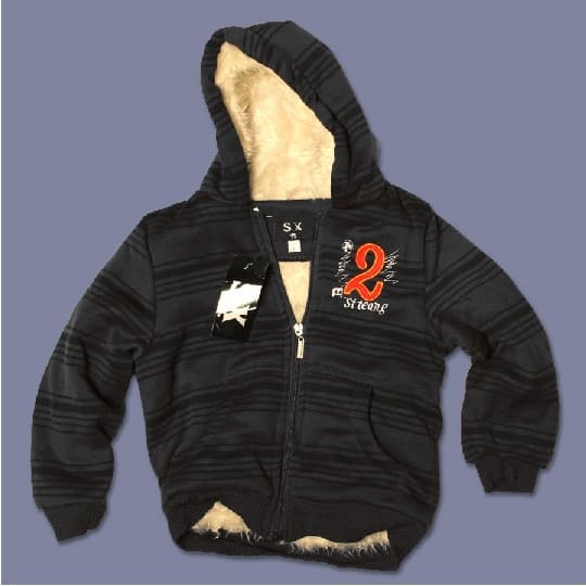 SX and QH Boys' Zip-front Hooded Jackets - Image 2