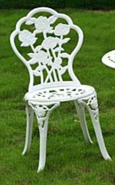 Wilson & Fisher White Cast Bistro Table and Chairs Set - Image 2