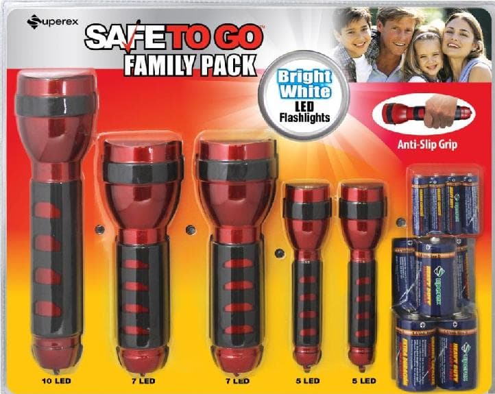 LED Flashlight and Battery Set - Image 1