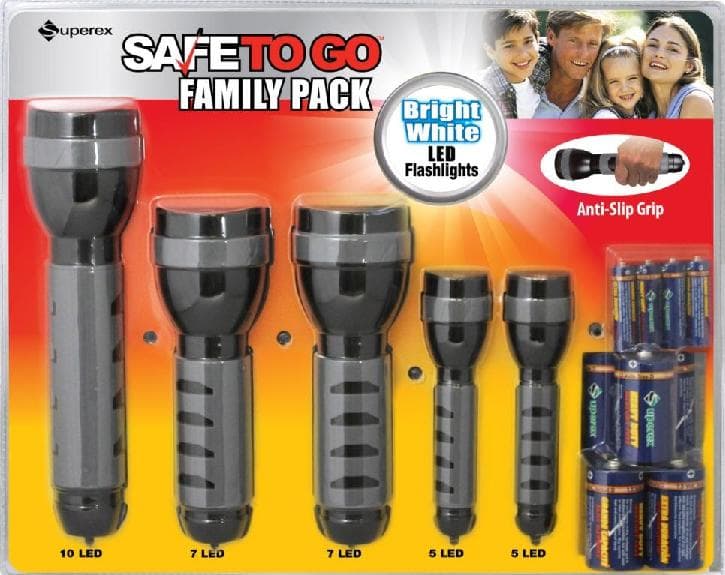 LED Flashlight and Battery Set - Image 2