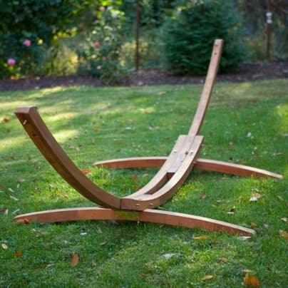 Shorea Wooden Arc Hammock Stands - Image 1