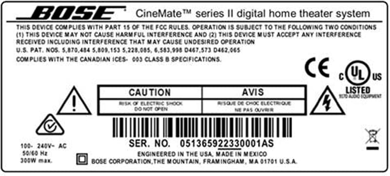 Dual-Voltage CineMate II Home Theater Speaker Systems - Image 4