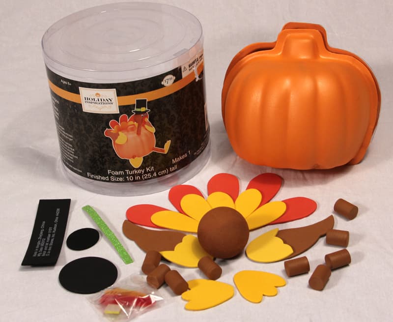 Foam Pumpkin Turkey Craft Kit - Image 1