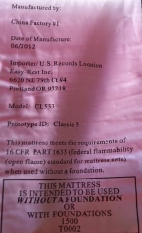 Classic by Easy-Rest Classic 5 Foam Core Mattresses - Image 2