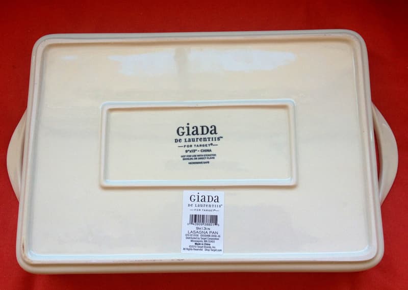 Giada De Laurentiis Ceramic 9x13 Inch Lasagna Pan - Image 2