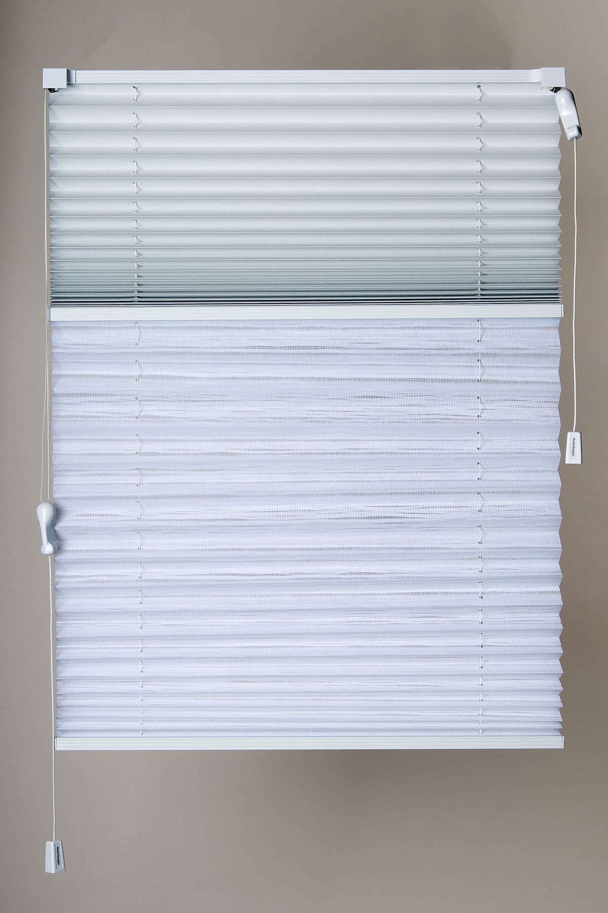 Standard cordlock top-down/bottom-up Duette and Applause honeycomb shades; standard cordlock top-down/bottom-up Hunter Douglas pleated shades; Hunter Douglas Brilliance Privacy View pleated shades and - Image 5