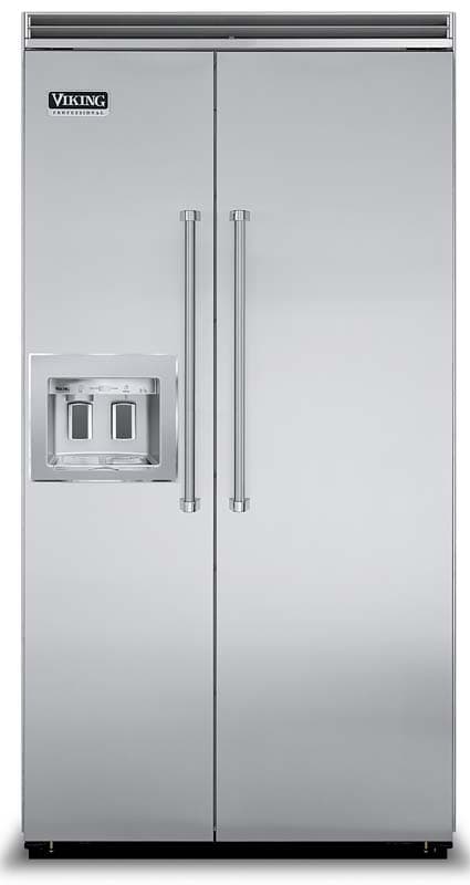 Viking built-in side-by-side refrigerator freezers with in-door dispensers - Image 1