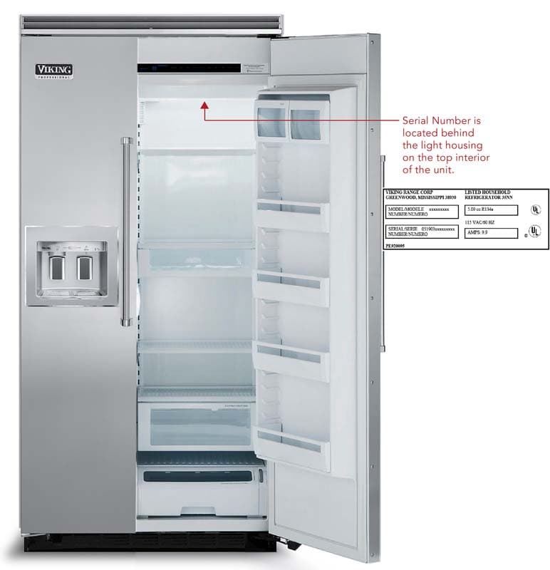 Viking built-in side-by-side refrigerator freezers with in-door dispensers - Image 3