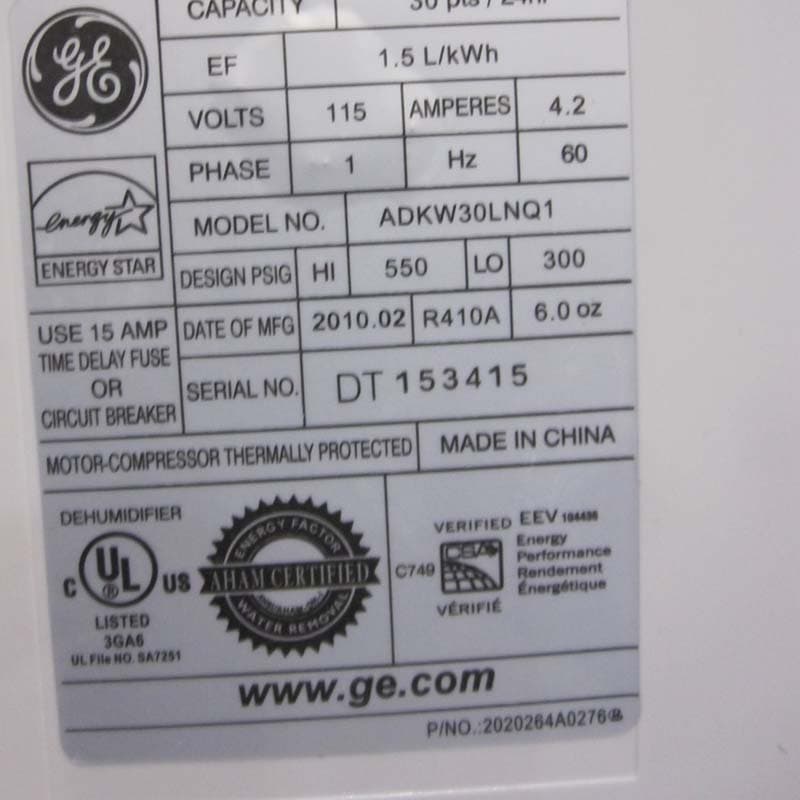 GE Brand Dehumidifiers - Image 3