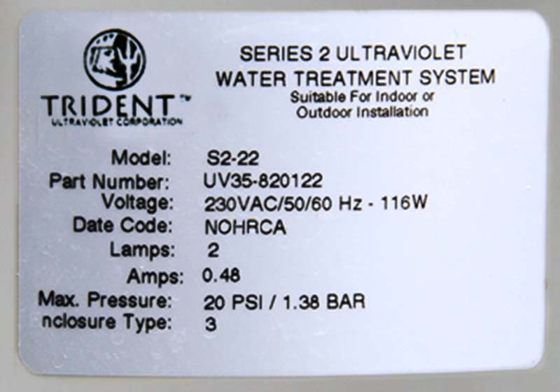 Paramount Trident Series 2 (UV II) Ultraviolet Sanitation Systems for pools - Image 5