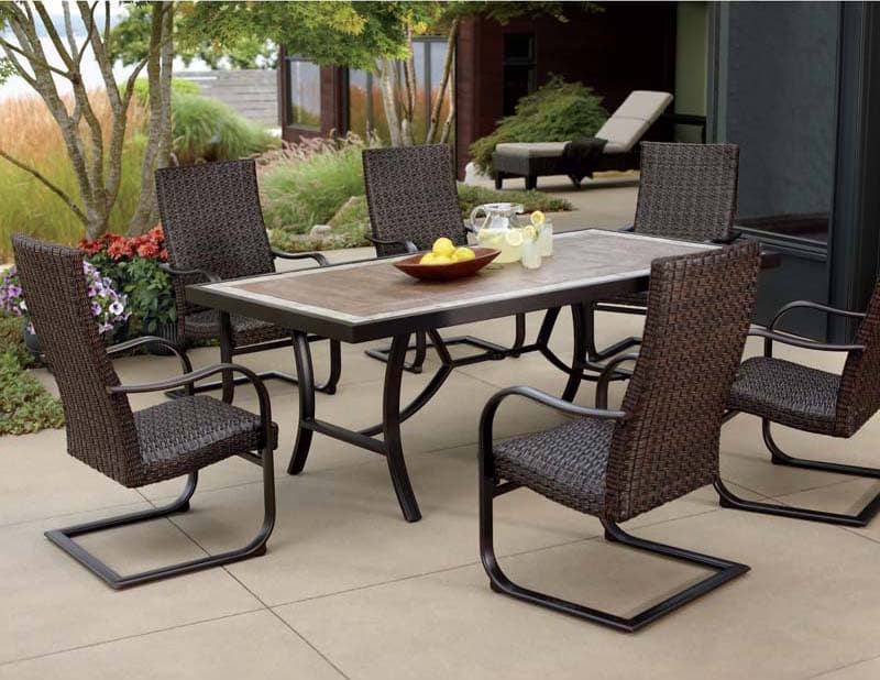 Fairview 7-Piece Patio Woven Dining Set - Image 1