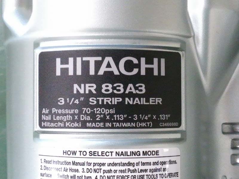 Hitachi Koki Pneumatic Nailer - Image 4