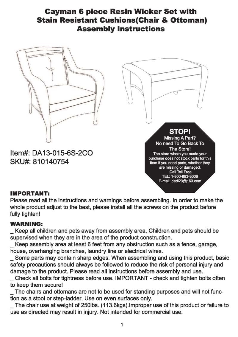 Wilson and Fisher brand Cayman Resin Wicker Ottoman - Image 3